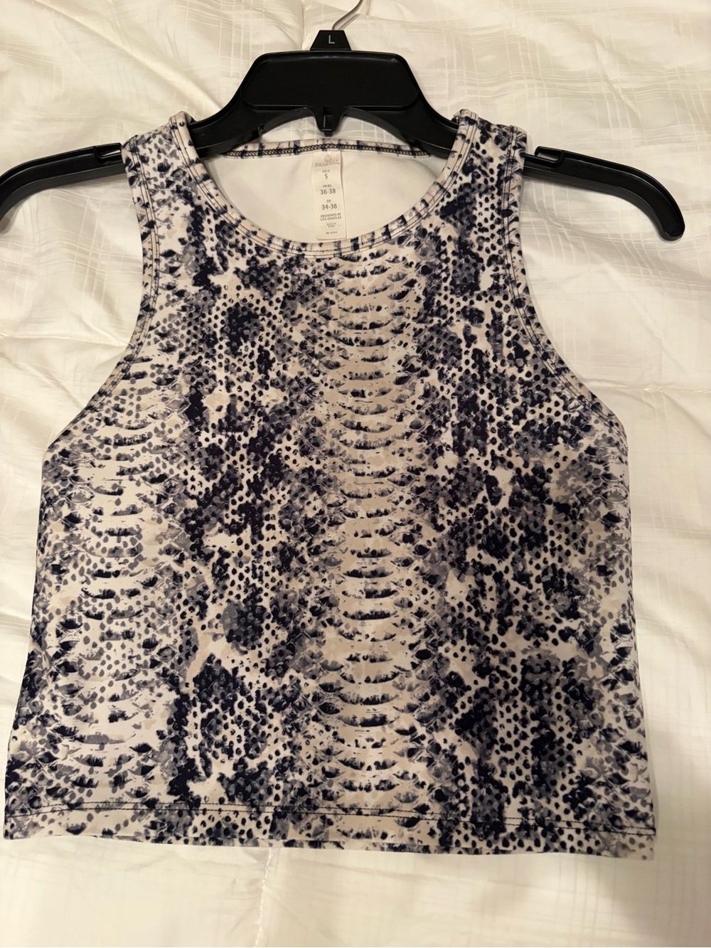 Black and White Snake-Print Tank